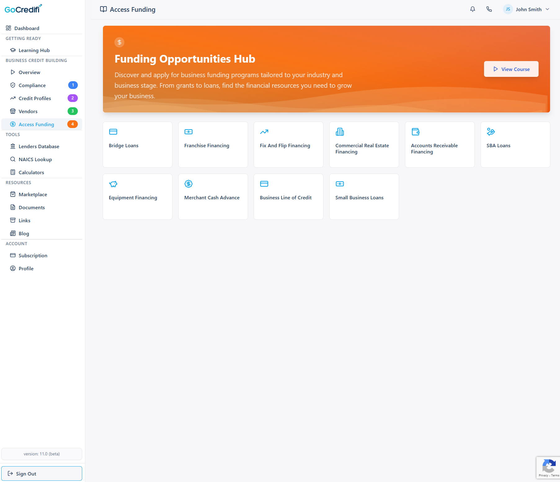Access to Funding Options